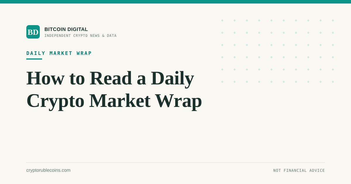 How to Read a Daily Crypto Market Wrap