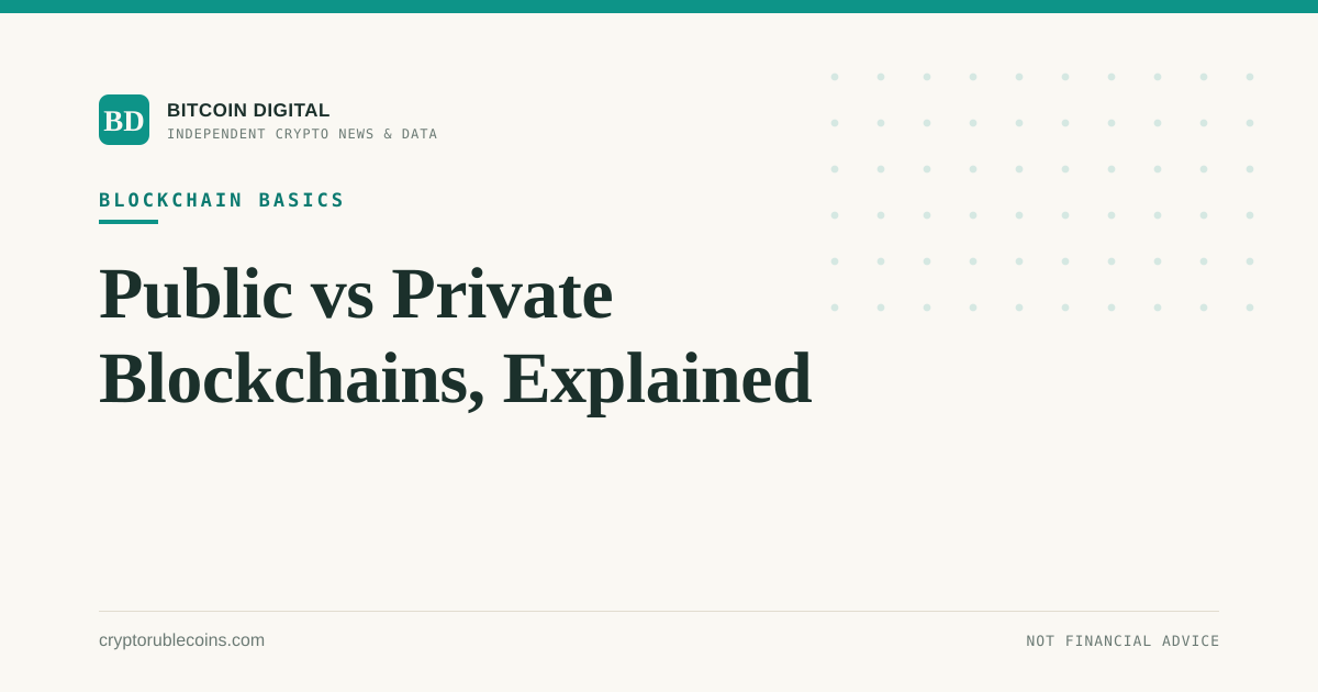 Public vs Private Blockchains, Explained