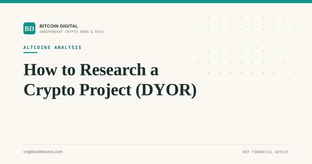 How to Research a Crypto Project (DYOR)